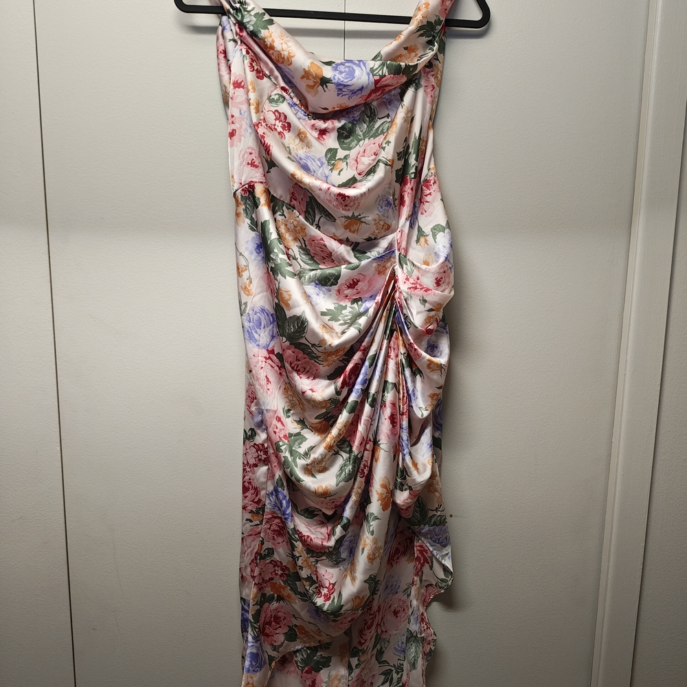 Floral Draped Dress
